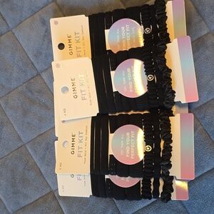 Gimme Fit Kit Beauty Sizing Kit - Hair Elastic Hair Ties Black Set Of 8 x5 New